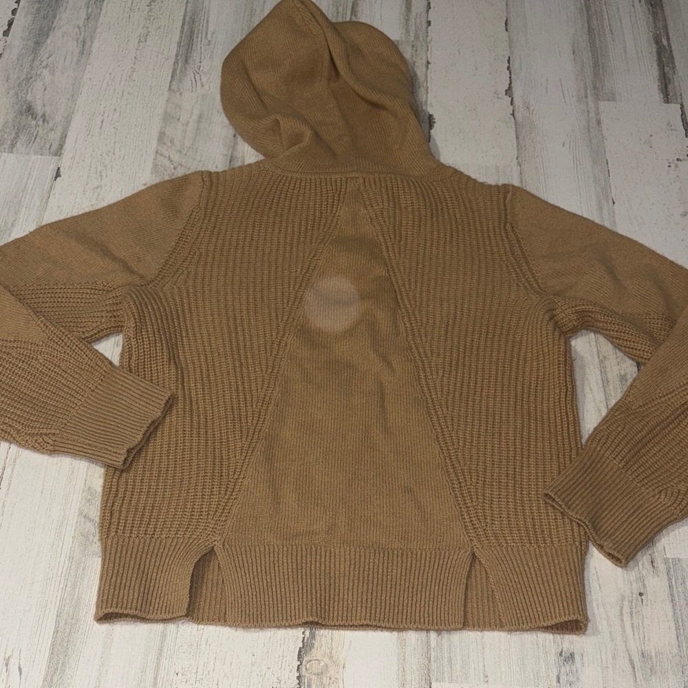 Rag & Bone Camel Hooded Sweater Cashmere and Wool Blend - Picture 4 of 9